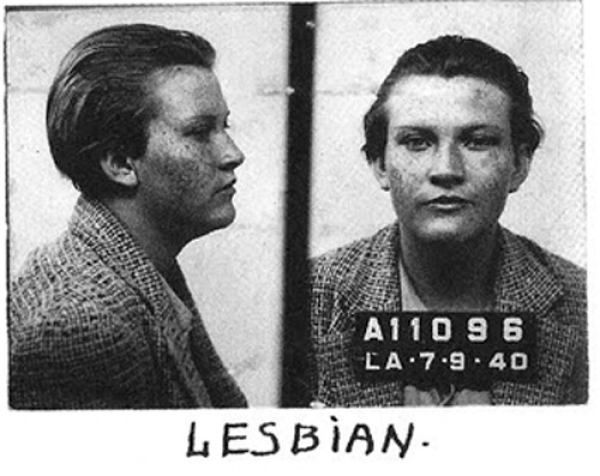Mugshot from 1940's when it was a crime to be homosexual