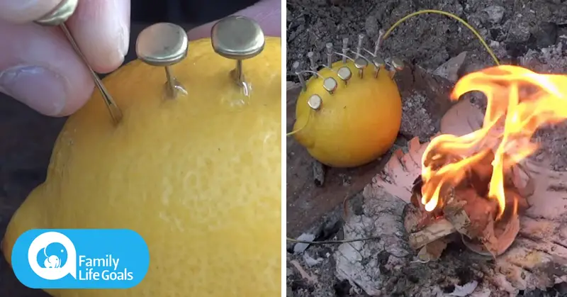how to start a fire with a lemon