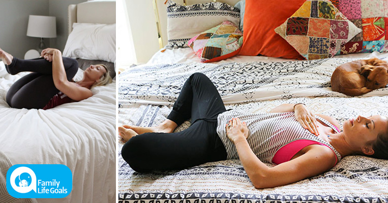 3 Yoga Poses You Can Do In Bed To Fall Asleep Quickly