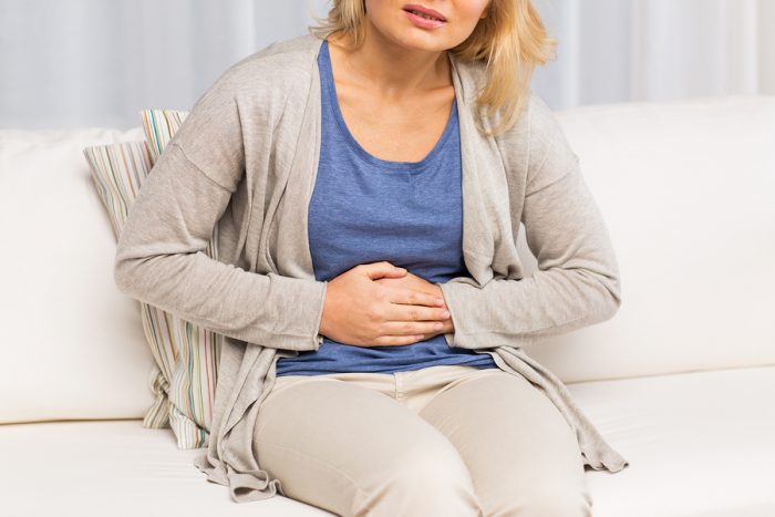 Stomach pain is a common symptom of a food sensitivity.