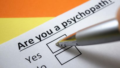 Sheet of paper with "Are you a psychopath:" and Yes or No checkboxes