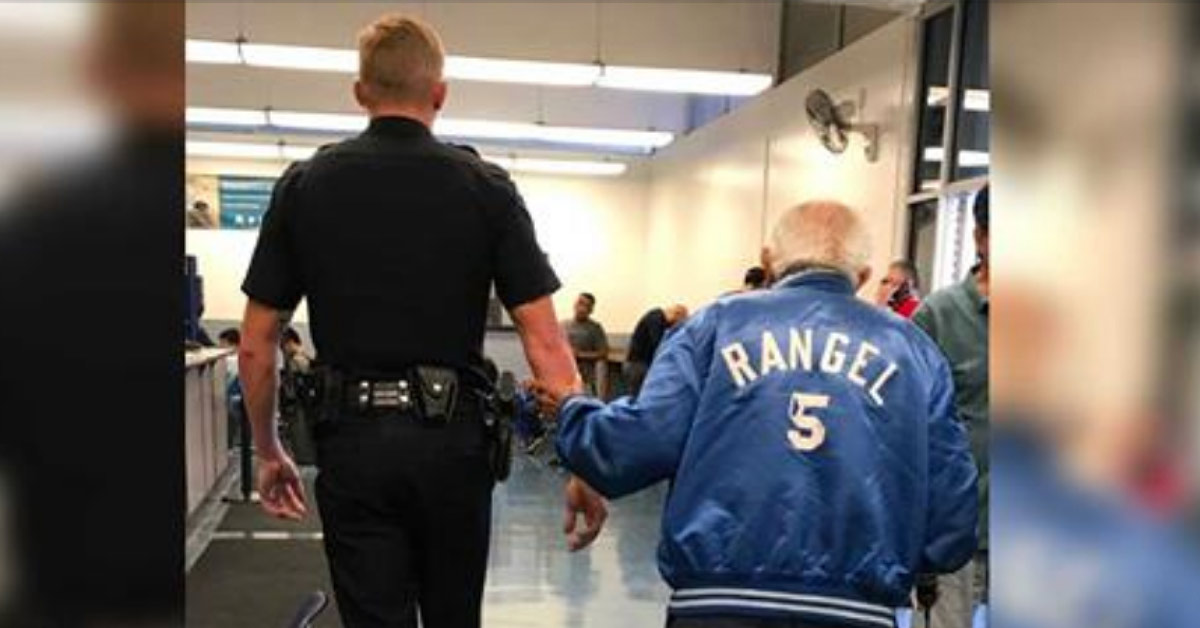 Officer Helps 92-Year-Old Man After Bank of America Kicked Out For Causing Disturbance