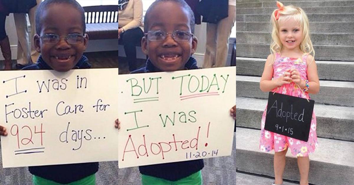 20 adorable photos of newly adopted children that would surely make your day