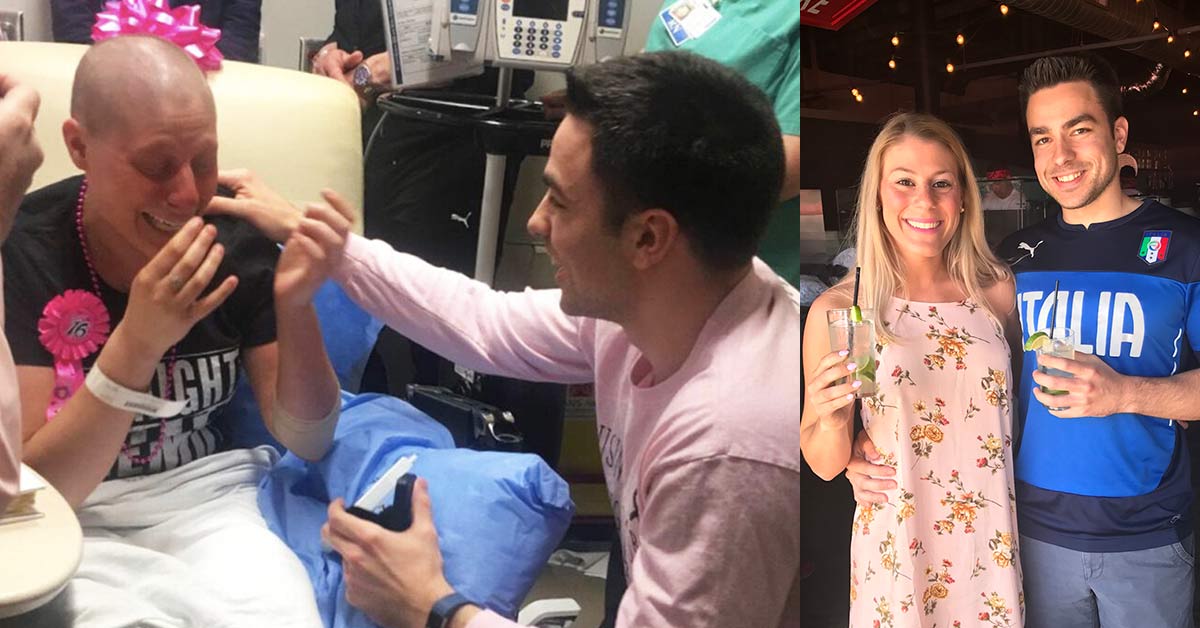 Boyfriend Who Stuck with Girlfriend Fighting Breast Cancer Even After She Gave Him An ‘Out’ Proposes on Her Last Day of Chemo
