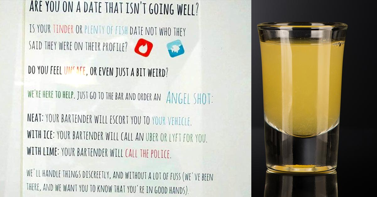 Introducing the ‘Angel Shot’ A Drink To Help Women Escape Danger If They Feel Threatened