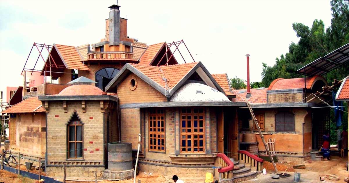 This sustainable mudhouse in Bengaluru Harvests Rainwater, Solar Energy & Organic Food