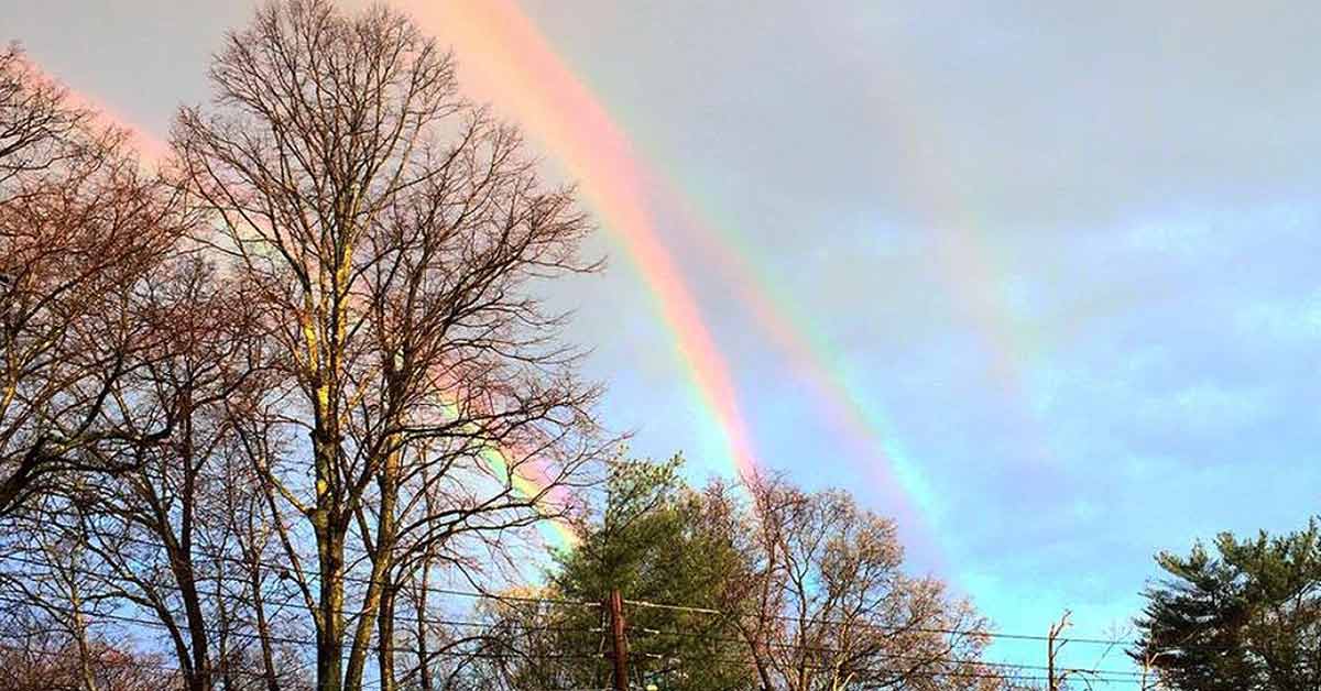 Woman Captures Extremely Rare Quadruple Rainbow Gracing the New York Horizon