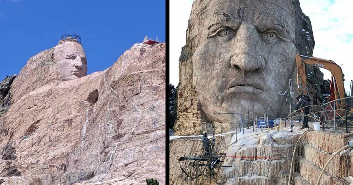 Crazy Horse Monument in South Dakota Slowly Taking Shape – Might Become a World Wonder Upon its Completion
