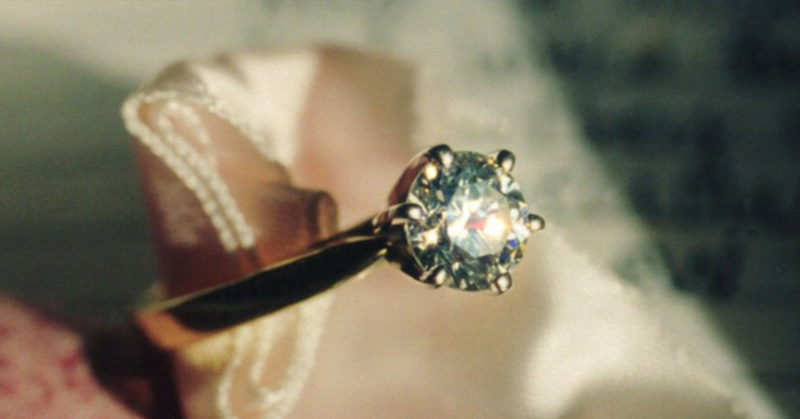 engagement ring closeup